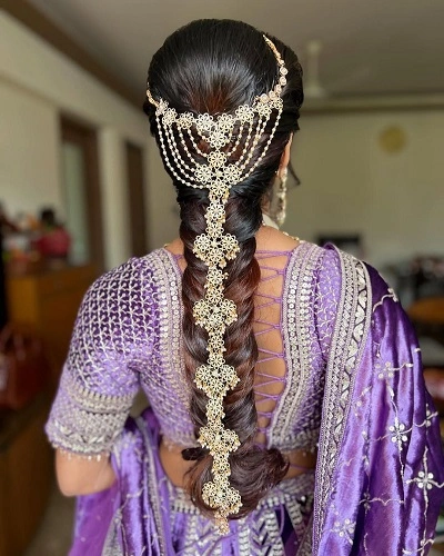 Fishtail Braid with Hair Jewelry