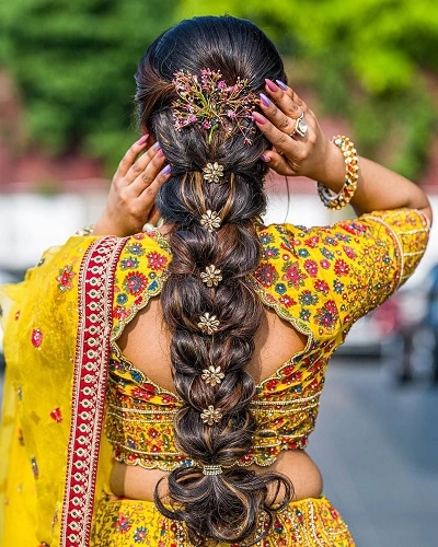 Fishtail Braid with Hair Jewelry