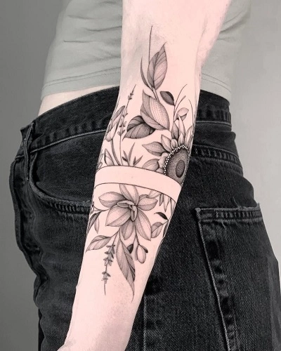 Forearm Band Tattoos for Women