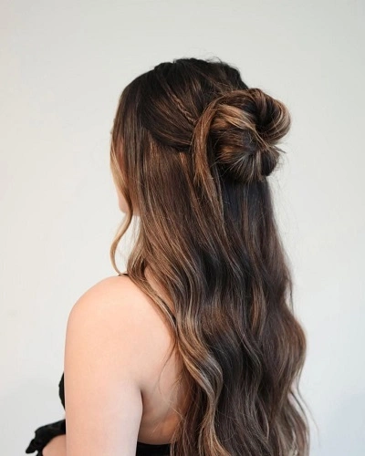 Half-Up, Half-Down Bun