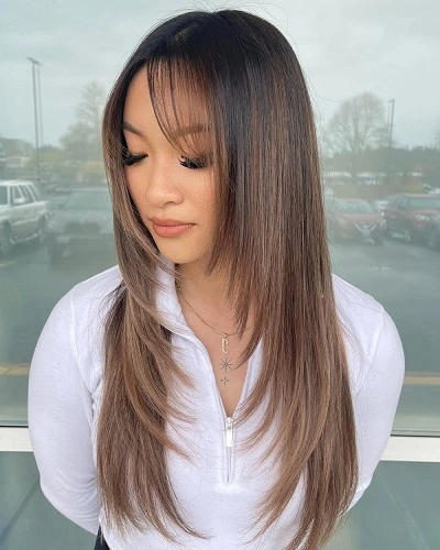Layered Straight Hair Blowout