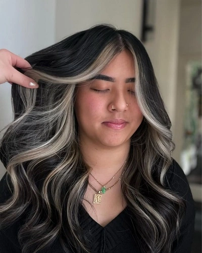 Long Hair with Peekaboo Highlights