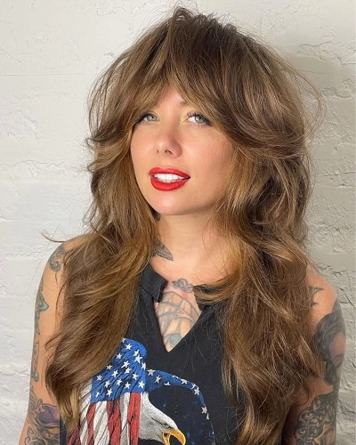 Long Shag Cut with Wispy Ends