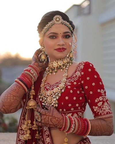 Low Bun with Kundan Jewelry