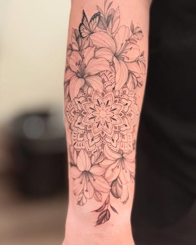 Mandala Tattoo Women Forearm