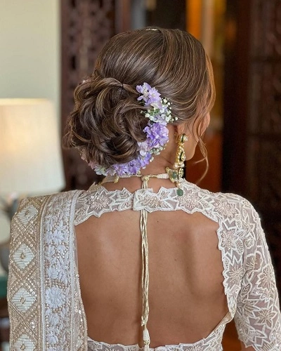 Messy Bun with Loose Strands