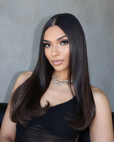 Middle-Part Straight Down