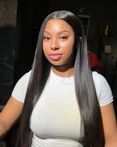 Middle-Part Straight Down