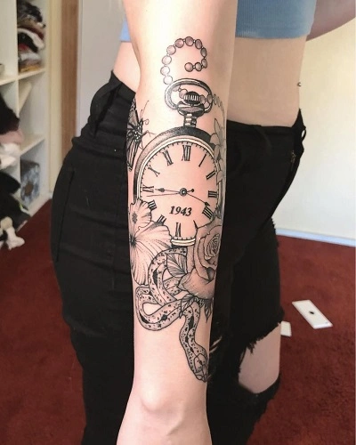 Outer Forearm Tattoos for Women