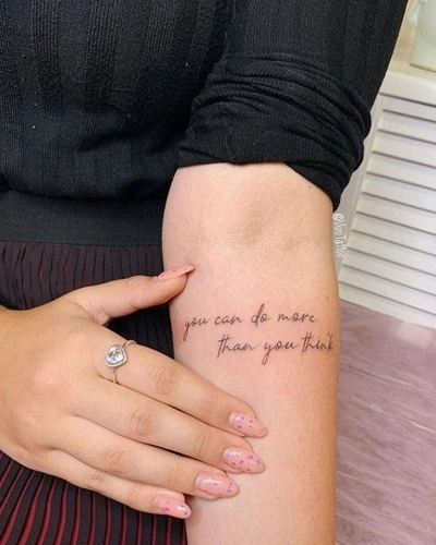 Quote Forearm Tattoos for Women