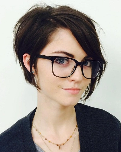 Short Haircuts for Women with Glasses