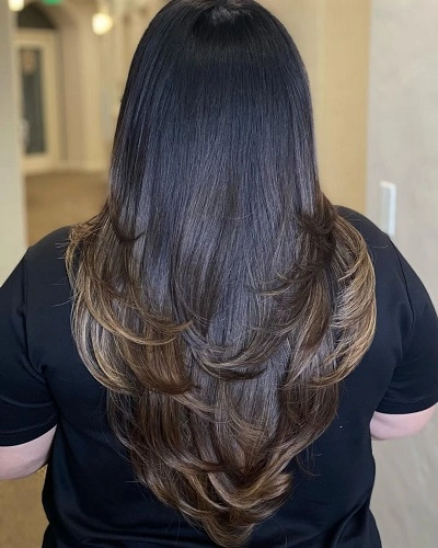 V-Cut with Flowing Layers 