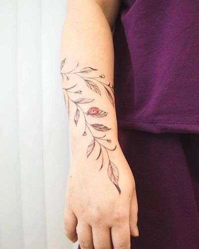 Vine Forearm Tattoos for Women