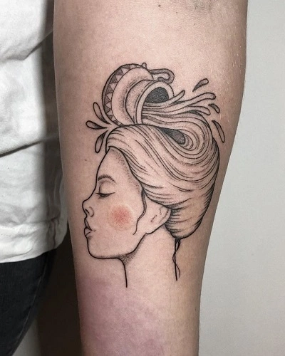 Aquarius Zodiac Tattoos for Women