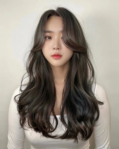 Curtain Bangs with Long Hair