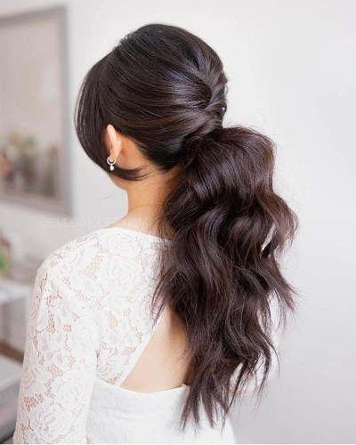 Half Ponytail with Soft Waves
