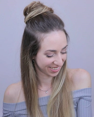 Half Up Top Knot for Women