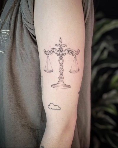 Libra Zodiac Tattoos for Women