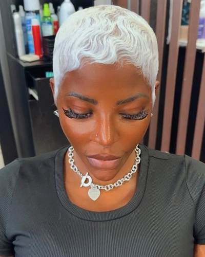 Platinum Pixie Cut