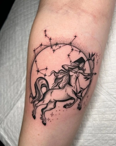 Sagittarius Zodiac Tattoos for Women