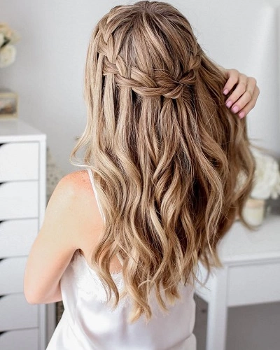 Waterfall Plait Hairstyle