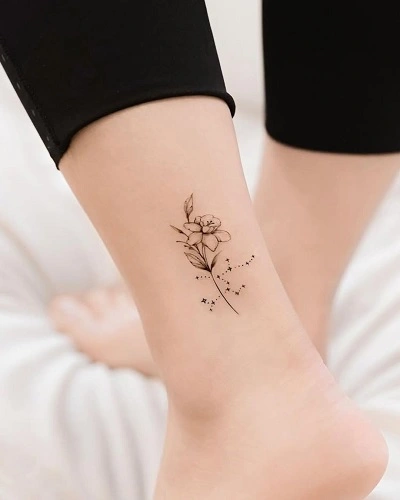 Zodiac Birth Flower Tattoos for Women
