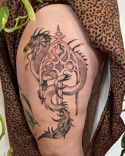 Celtic Dragon Tattoo for Women