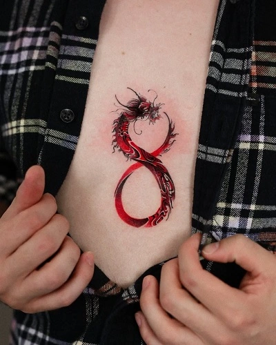 Dragon Infinity Tattoo for Women