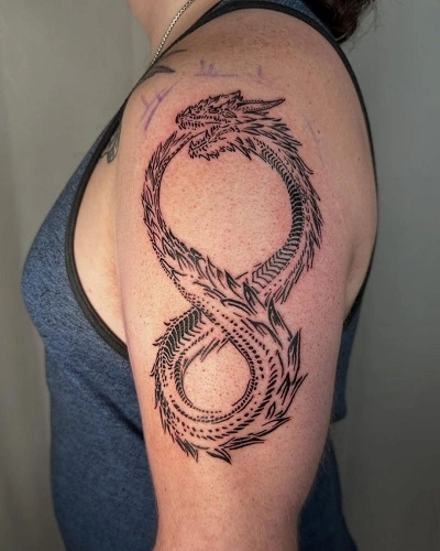 Dragon Infinity Tattoo for Women