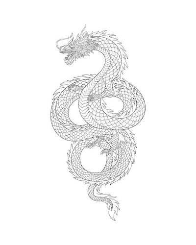 Dragon Tattoo Stencil for Women