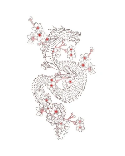 Dragon Tattoo Stencil for Women