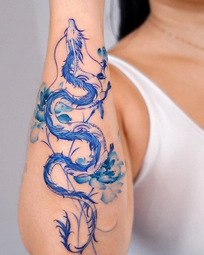 Eastern Dragon Tattoo for Women