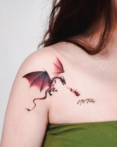 Fire Dragon Tattoo for Women
