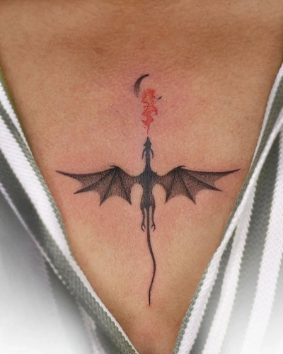 Fire Dragon Tattoo for Women