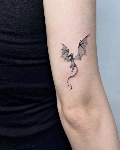 Minimalist Dragon Tattoo for Women