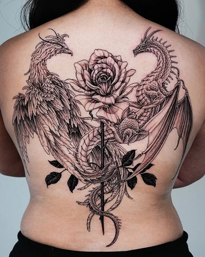 Phoenix Dragon Tattoo for Women