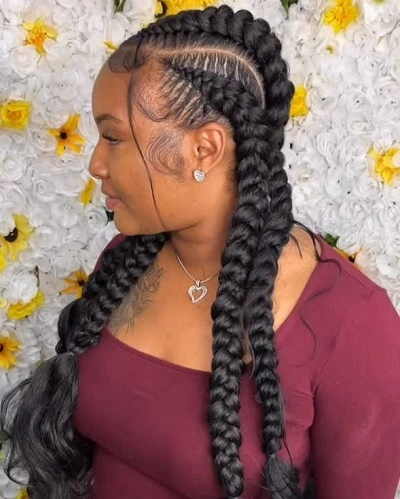 Plaited Afro Hairstyles