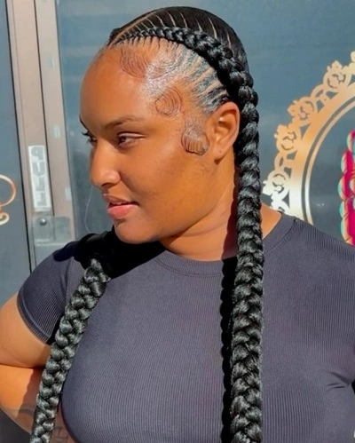 Plaited Afro Hairstyles