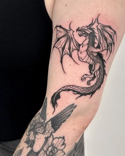 Tribal Dragon Tattoo for Women