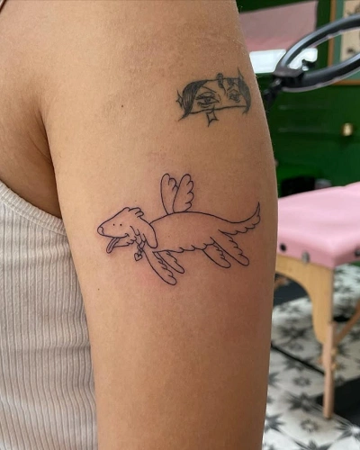 Angel Dog Tattoo for Women