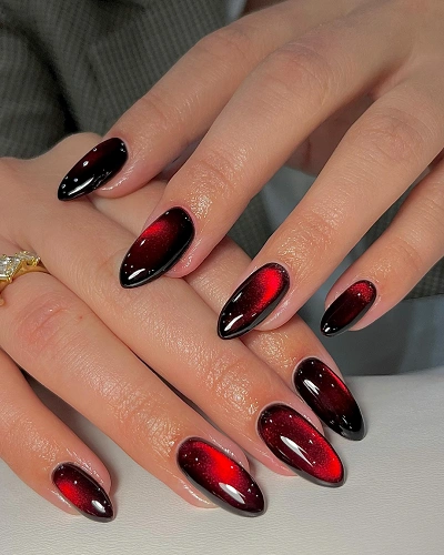 Black and Red Nail Art Designs