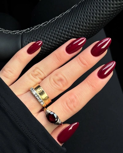 Dark Red Nail Art Designs