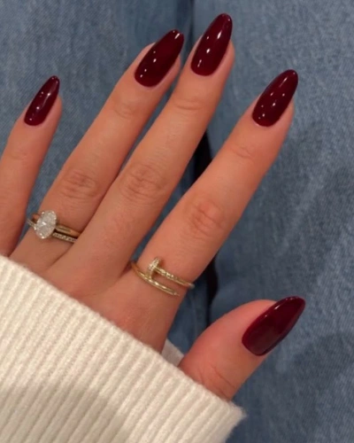 Dark Red Nail Art Designs