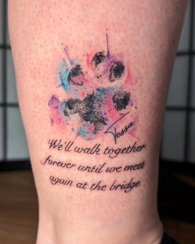 Dog Quote Tattoo for Women