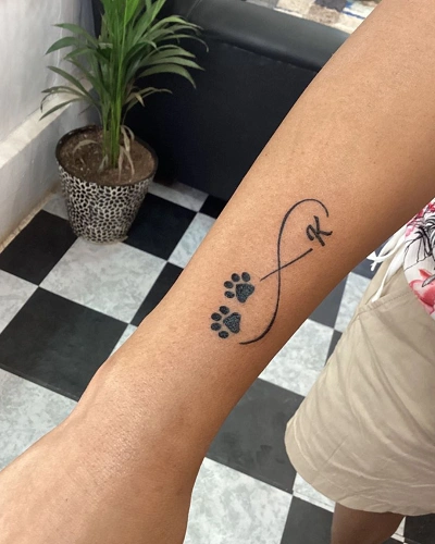 Infinity Dog Tattoo for Women