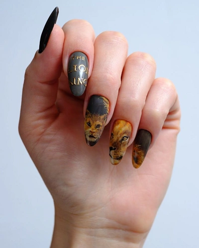 Lion Mane Nail Art