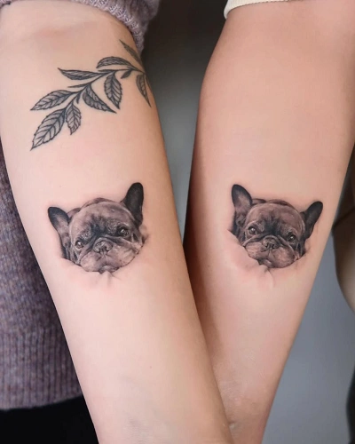 Matching Dog Tattoo for Women