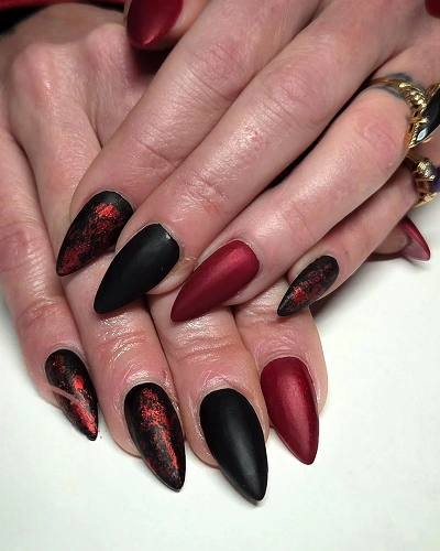 Matte Finish Nail Art Designs