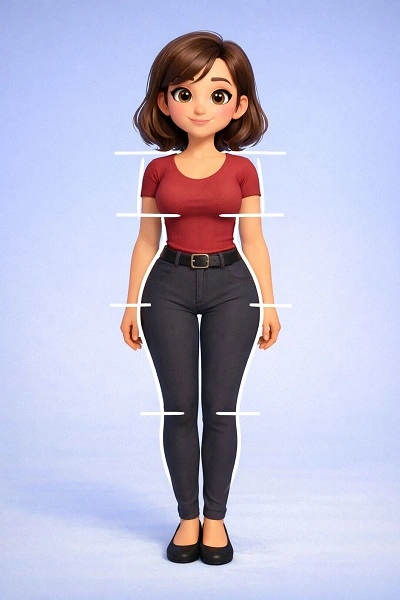 Narrow Hip Body Shape