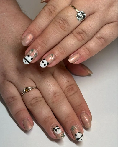 Panda Nail Art